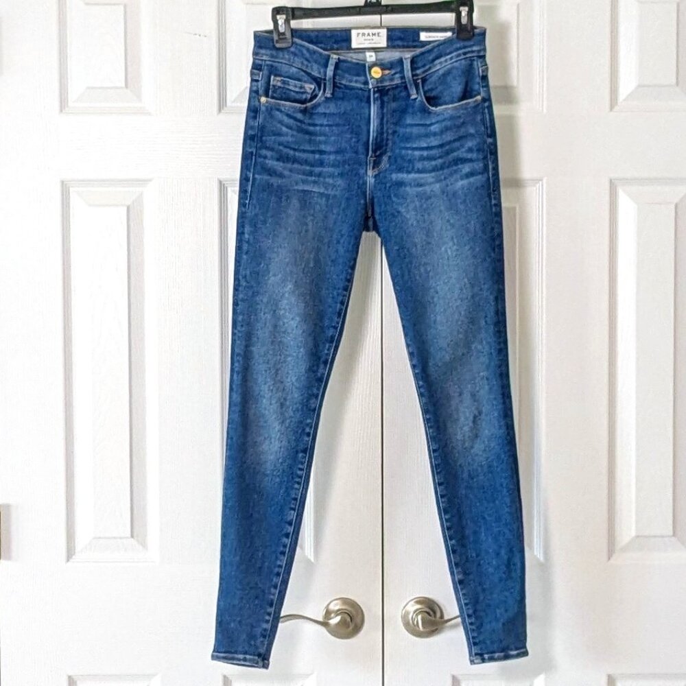 FRAME DENIM Women's Le Skinny de Jeanne Jeans  Size 29  Blue Denim